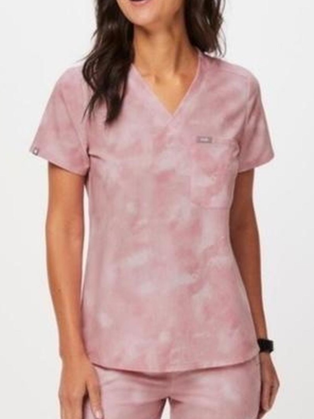 LIMITED EDITION Pink Marble Scrubs set Figs Medium - Picture 3 of 7